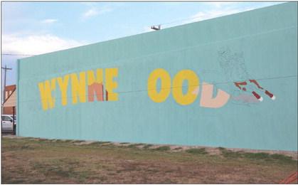 Work is underway on a new mural welcoming visitors to Wynnewood. The mural is located at S. Washita Ave. and Robert S. Kerr Blvd. and is visible to drivers traveling eastbound on U.S. Highway 77.