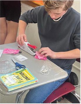 Chelsey Schroeder's Journey class at Pauls Valley Junior High School received a grant from the Pauls Valley Foundation for Academic Excellence this year for a project titled, 'Sew Much Fun.' This grant was about teaching students how to do minor sewing projects, such as sewing on a button and sewing a seam. The grant purchased sewing kits and small handheld sewing machines, as well as buttons, fabric and stuffing. Students used the equipment and supplies to work on making stuffed animals. Courtesy photo