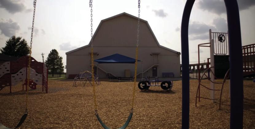 The playground of Antioch Christian Academy in Oklahoma City. Antioch is one of several schools in the Parental Choice Tax Credit Program that raised its tuition prices in the past year. Ruby Topalian/Oklahoma Watch