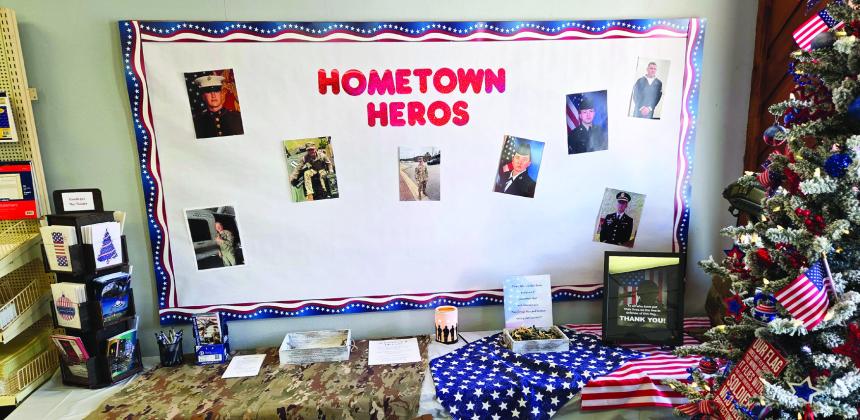 Community members are invited to stop by Hinkle Printing and Office Supply, 110 E. Paul Ave., in Pauls Valley, now through Nov. 26, to write a card for service members stationed overseas. News Star photo by Jennifer Lindsey