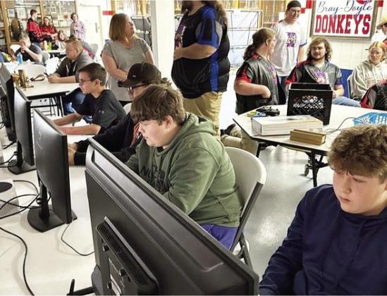 The Elmore City-Pernell Halo eSports team of Nathan Shrader, Jarrod Christie, Malachi Luster and Ryan Stermer placed second at the Bray-Doyle eSports Invitational.