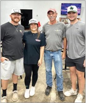 Dusty Jablinske, Ashley Kile, Troy Whitefield and Connor Williams captured first place with a score of 6-under-par for nine holes at the Pauls Valley Municipal Golf Course's Thursday evening scramble May 9. Courtesy photo