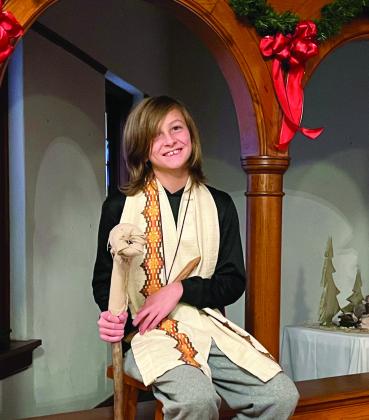 Wyett Regester of Bethany will play the lead role of Amahl in Sunday's performance of 'Amahl and the Night Visitors' presented by the Garvin County Choral Society and Sinfonietta. Tickets are $20 in advance or $25 at the door. Advance tickets can be purchased at garvincountysings.com or at the Pauls Valley Chamber of Commerce. News Star photo by Suzanne Mackey