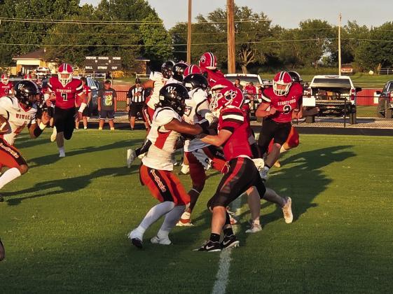 Stratford scrimmages Wewoka August 22