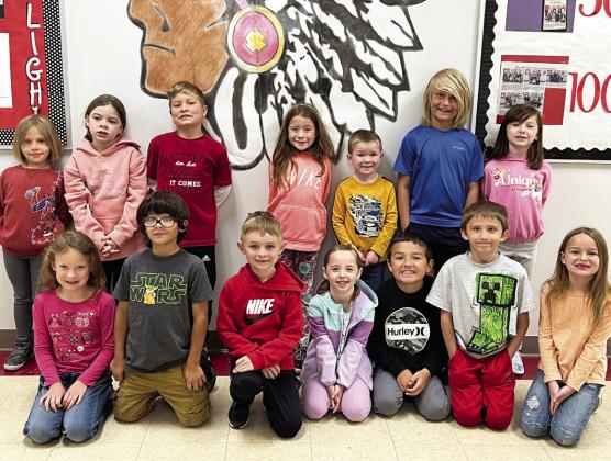 1st Grade Mrs. Smith's Class, front, from left: Caroline Montgomery, Jayden McKee, Paxton Lemieux, Brittyn Hailey, Beaux Covert, Jace Barth, Jacey Armstrong. Back: Ellie Williams, Kamryn White, Jaxson Thompson, Charlee White, Bo Oldham, Cavan Murray, Myra Moring. Photo courtesy of Heather Ivey.