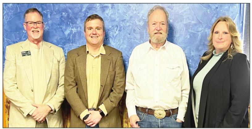 Left to right: Rev. Mark Whitley, Lindsay United Methodist Church; Robert Rodgers, the J.L. and Euval Charles Charitable Trust's financial advisor with Morgan Stanley; Ben Holder, executive secretary for the trust and nephew of Jim and Euval Charles; and Lindsay City Manager Rebecca Niernberger.