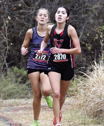 Pauls Valley’s Isabella Gutierrez placed fourth at the State Cross Country meet last Saturday, helping bring the Lady Panthers the runner-up trophy in Class 4A behind Lincoln Christian. The Lindsay Leopardettes placed eleventh in Class 3A. The News Star would like to congratulate all the county runners on their hard work this season. News Star photos by Don Coffey