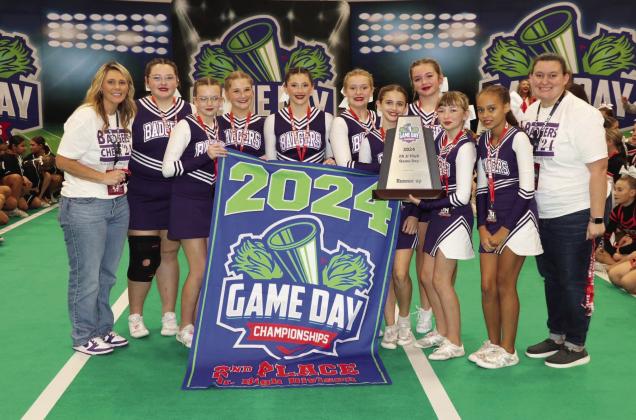 Elmore City-Pernell MS and HS Cheer place second at Game Day