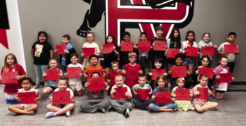 Pauls Valley‘s Little Panthers for the Month of April are Daniela Vazquez, Brier Pearson, Jessa Cottrell, Iris Tingey, Jose Blanco, Alexis Barahona, Bo Jones, Kairi Gatica, Danixy Bustillo, Chloe Lane, Mathias Larin, Addi Higgins, Baylee White, Brinlyn Balm, Rafael Mejia, Wyatt Jaurgui, Remington Weaver, Russel Bowen, Mayer Prince, Luna Flores, Beige Brumley, Kayla Canizalez, River Peters, Vincent Hernandez, Mason Neal, Raiden Bergner, Khloey Maine, Celeste Gilliland and Malia Wallace. Courtesy photo