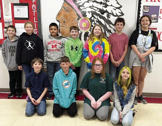 100 Percent Accelerated Readers from Mrs. Ray's fifth grade class are (front row) Tatum Manning, Colby Sherrill, Courtney Walker, Aarilyne Young, (back row) Ryker Bailey, Elise Beach, Christofer Cayton, Easton Davis, Maralee Finely, Isaac Galaviz and Neveah Hayes. Not pictured are Hadley Clune and Johnathan Holguin. Photo courtesy of Heather Ivey.