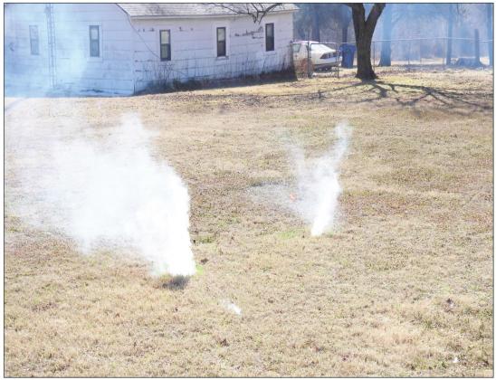 Smoke plumes reveal places where groundwater or rainwater may be entering sanitary sewer lines.