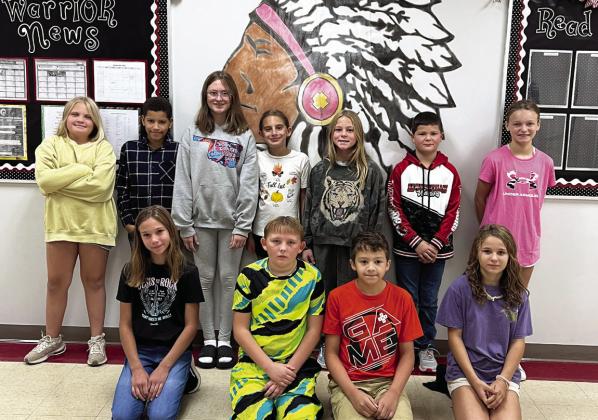 Mrs. Ray's fifth grade, back row, from left: Maggie Anderson, Dawson Barrett, Elizabeth Crawford, Khloi Crawford, Coty Ferguson, James Gamble, Makynna Kesler. Front row: Piper Randol, Jonathon Ridenour, Koda Roberts, Aurora Seaman. Photo courtesy of Heather Ivey.