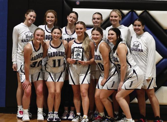 The Lady Badgers won two of three games in Healdton over the weekend to take home the Consolation prize. In the first round the Lady Badgers fell to Ringling in a very close battle, 43-47. The second round the Lady Badgers bounced back and took care of Fox, 54-30. In the Consolation game the Lady Badgers faced rival Wynnewood and took the win, 44-37. News Star photo by Don Coffey