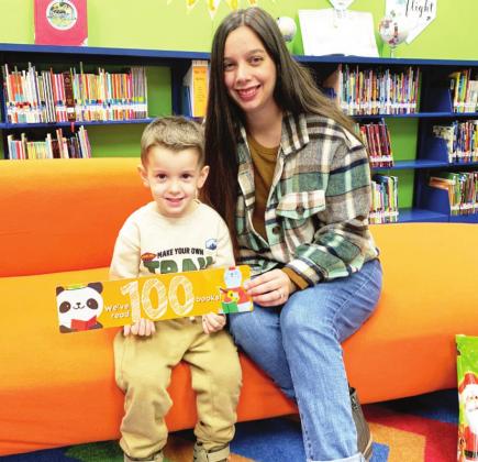 Cord Lofton and his mother Chalie are recognized as Chandler-Watts Memorial Library’s first 100 Book Club members since beginning the 1,000 Books Before Kindergarten program. Cord is 4 years old and has been visiting the library and participating in StoryTime since he was a year old. Currently his favorite book is “Jack and the Beanstalk,” and he is an avid fan of dinosaurs, big and small. Photo courtesy of Teresia Jors