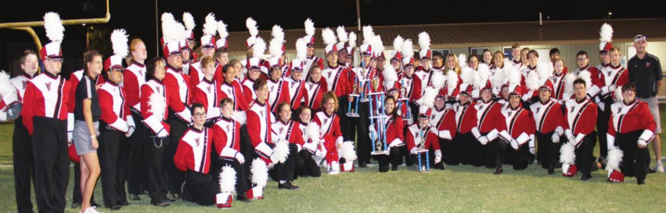 Pauls Valley’s “Pride of the Valley” marching band won the top honor at the Blue &amp; Gold Marching Classic competition in Holdenville on Saturday, placing first overall.