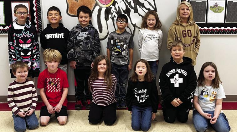 Mrs. Ring's 2nd Grade - Back row, left to right: Jace Barth, Beaux Covert, Jose Gutierrez, Jayden McKee, Caroline Montgomery, Cavan Murray. Front row: Billy Oldham, Wyatt Phelps, Ashlynn Roberts-Alpha, Charlee Smith, Jaxson Thompson, Kamryn White. Not pictured: Ellie Williams. Photo courtesy of Heather Ivey.