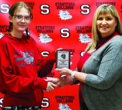 Stratford students of the month for September