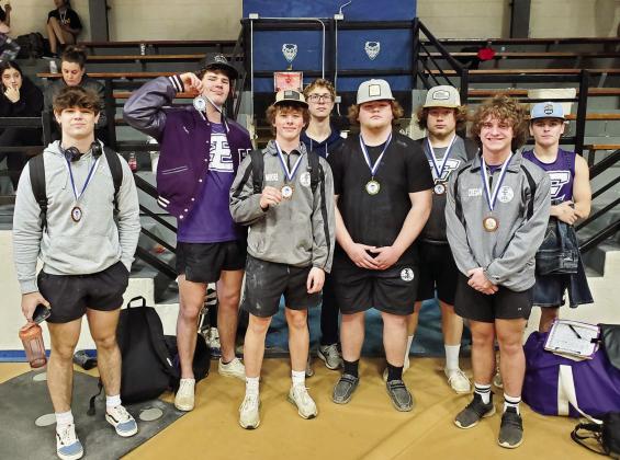 Elmore City-Pernell powerlifters competed at Ringling Wednesday. 