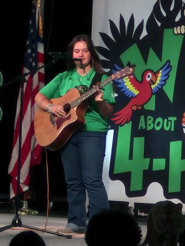 Ella Lister, of Stratford, performing at 4-H Roundup