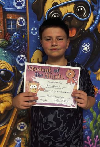 Paoli Elementary student of the month Brock Binard. Courtesy photo