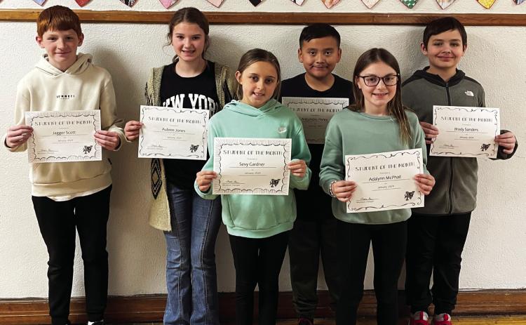 Pauls Valley Intermediate School Students of the Month