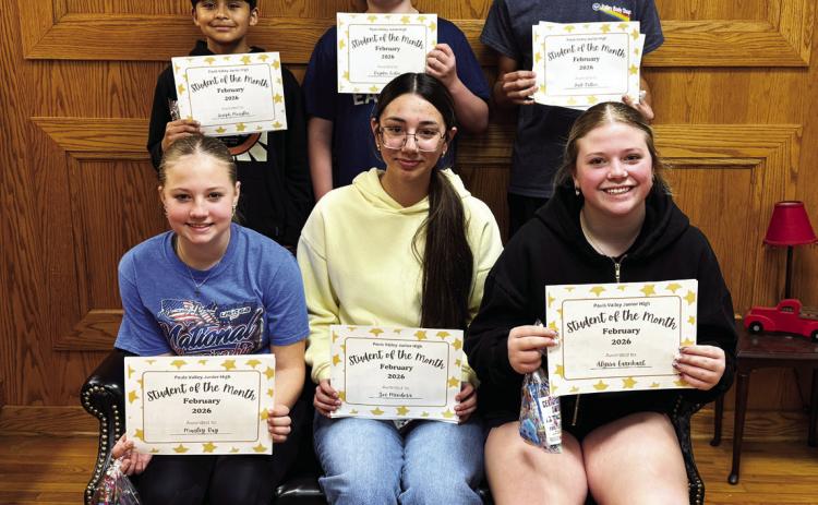 Back Row (l-r) is Joseph Morales, Kayden Foster, and Jack Patton. Front Row (l-r) is Marley Ray, Zoe Mendoza, and Alyssa Earnhart. Courtesy photo