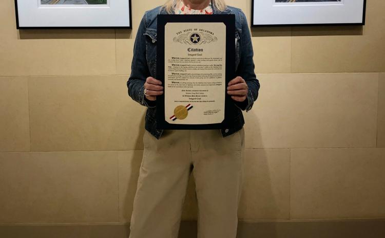 The work of Pauls Valley artist Irmgard Geul will exhibited at the State Capitol's North Gallery through the end of April.