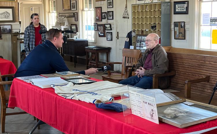 Pauls Valley's Gail Holder shares his memories of serving as a scoreboard keeper for the Pauls Valley Raiders with KTEN morning anchor Tyger Allen.