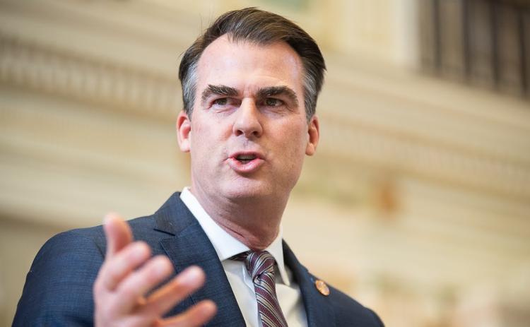 Gov. Kevin Stitt gave his sixth State of the State speech at the Capitol on Feb. 5, 2024. Photo by Whitney Bryen/Oklahoma Watch