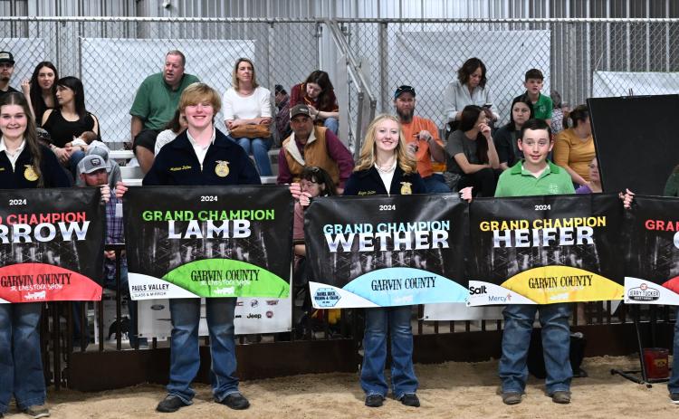 2024 Garvin County Junior Livestock Show Grand Champion Winners