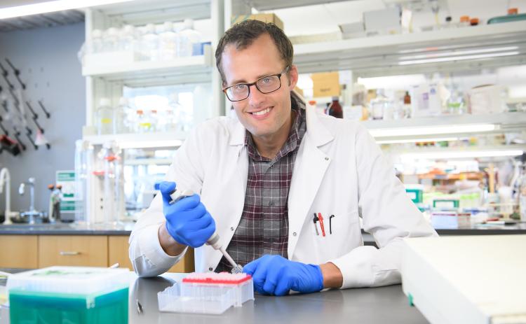 Oklahoma Medical Research Foundation scientist Jordan Fuqua, Ph.D.
