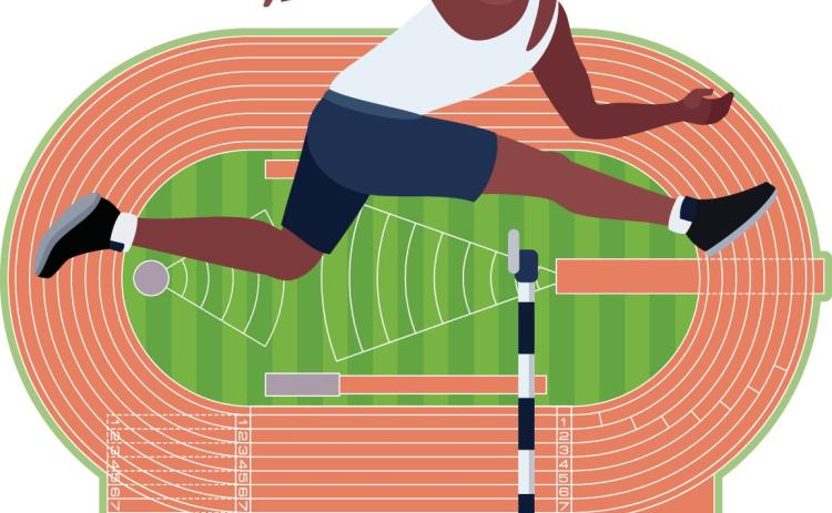 Track and field illustration
