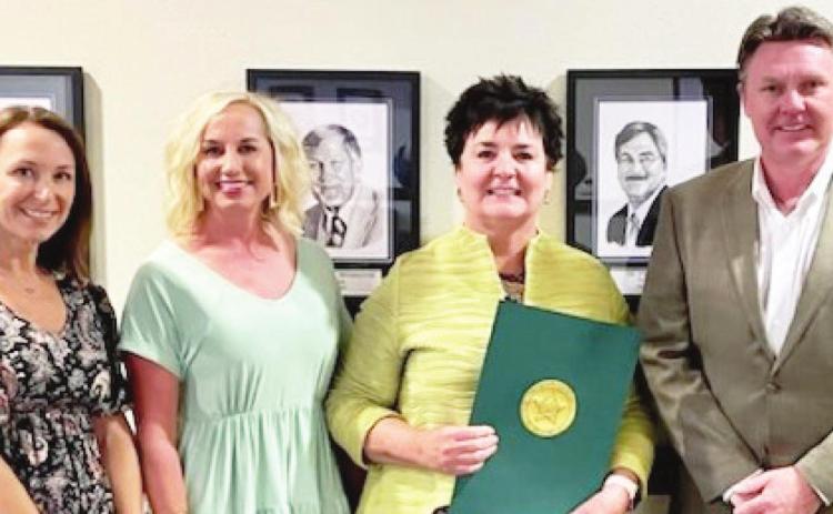 Pictured R-L: President Dr. Tim Faltyn, President Emeritus Joy McDaniel, MSC Foundation Chair JJ Brogdon, MSC Foundation Executive Director Amy Caskey Courtesy Photo