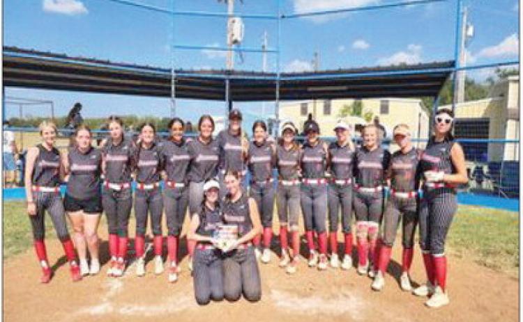 The Stratford Lady Bulldogs won the RWB softball tournament Saturday in Paoli after beating Maysville 8-2. Photo courtesy of Rhacheal Dickerson-Mayo