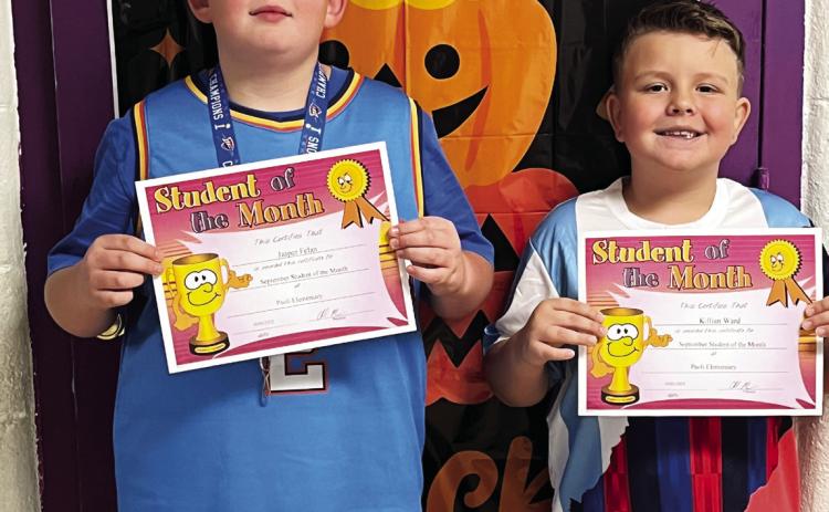 Paoli students of the month for September