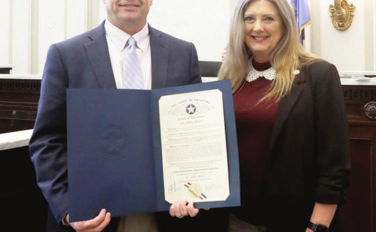Rep. Cynthia Roe recently recognized Dr. Bobby Martin of Purcell on the House floor for his work in the field of psychology.