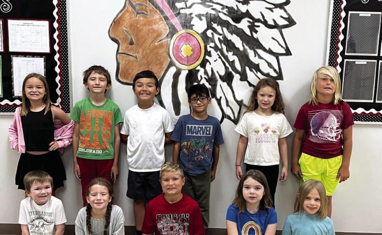 Mrs. Ring second grade, back row, from left: Jacey Armstrong, Jace Barth, Beaux Covert, Jayden McKee, Caroline Montgomery, Cavan Murray. Front row: Billy Oldham, Charlee Smith, Jaxson Thompson, Kamryn White, Ellie Williams. Not Pictured: Brittyn Hailey, Myra Moring. Photo courtesy of Heather Ivey.