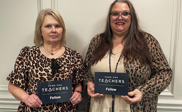 Catherine Johnson and Tina Casey are among 14 Oklahoma educators who recently received fellowships from Fund for Teachers. The grant will allow the Elmore City-Pernell teachers to research across England, Scotland and France the lives of William Shakespeare and other literary giants. Courtesy photo