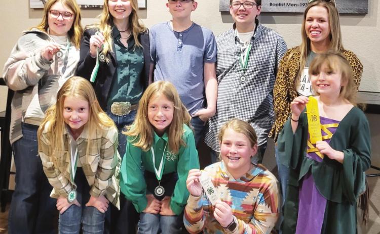 Garvin County 4-H members from Elmore City, Pauls Valley and Maysville participated in the 2022 SE District 4-H Public Speaking Contest in McAlester March 24.