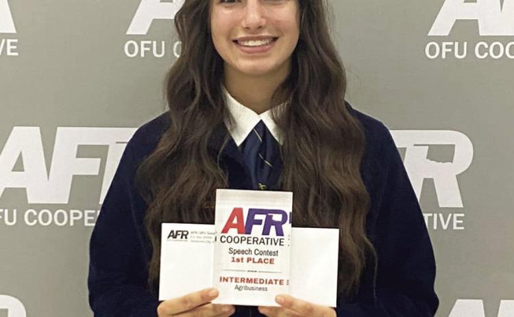 McCaa places first in area speech contest