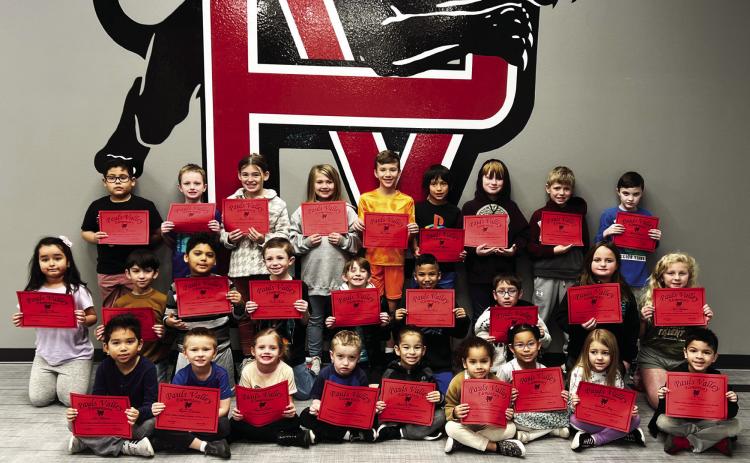 Pauls Valley Elementary’s “Little Panther” awards for January