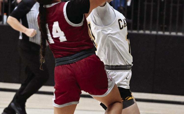 Lady Savages drop one to the Calera Bulldogs, 34-71
