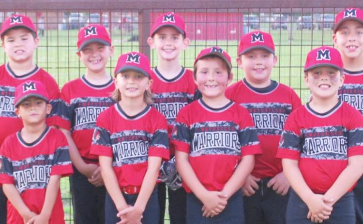 The Maysville Warrior 8U 2022 baseball team.