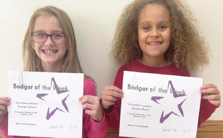 Elmore City -Pernell Elementary Badgers of the Week