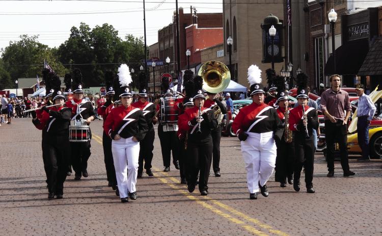 The Maysville High School Band competed in the Pauls Valley Marching Band Championships Saturday earning second place in the class 2A parade competition and second place in the class 2A field competition. News Star photo by Chris Mackey