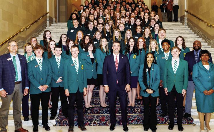 Oklahoma 4-H’ers recently took part in the 26th annual 4-H Day at the Capitol where they learned about the governmental process and shared the positive impact 4-H has on communities across the state. (Photo by Mitchell Alcala, OSU Agriculture)