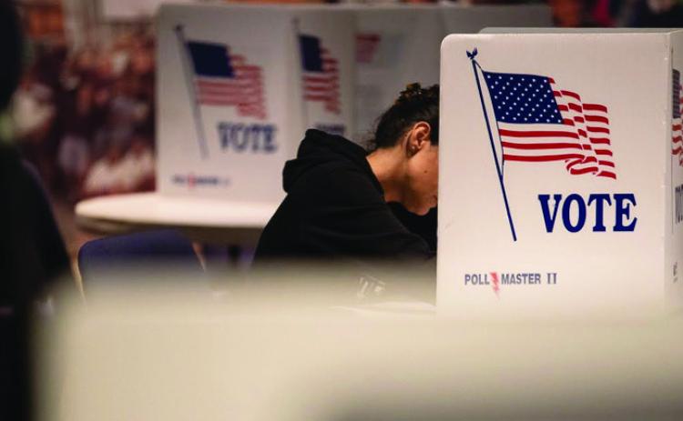 A raft of bills reflect lawmakers' desire to change how Oklahomans vote and what they vote on. In this file photo, residents of Weatherford, a college town an hour west of Oklahoma City, voted at Life Fellowship Church on Nov. 8, 2022. (Whitney Bryen/Oklahoma Watch)