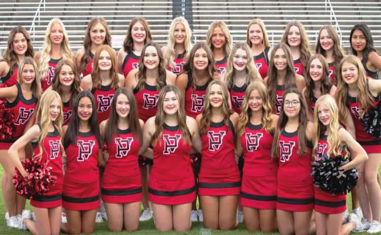Pauls Valley Panther cheer squad members include seniors Talir Bennett, Kally Manning, Jade Potts, Brooklyn Rickert and Rachel Roof; juniors Callie Babcock, Kenley Freeman, Kylie Idleman, Maisy Lewis, Phoenix Meyer, Chloee Nunez, Reece Reed, Jali Sprowls, Lexy Thompson; sophomores Madison Brewer, Laney English, Kennedi Rambo, Briley Smith; and freshman Katie Barahona, Maloree Bonner, Maci Crouse, Hannah Mitchell, Keylee Patchell, Macy Peck, Natalie Shreve, Keira Readnour and Kenzi Readnour.
