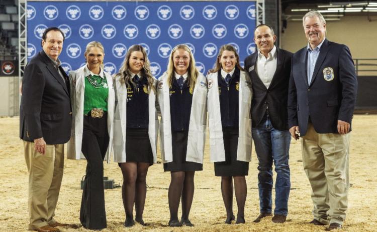Pictured left to right: Jimmy Harrel, Timber Mefford, Macy Biddy, Mia McGowen, Jade Cook, J.T. Petherick, Randy Gilbert Courtesy photo