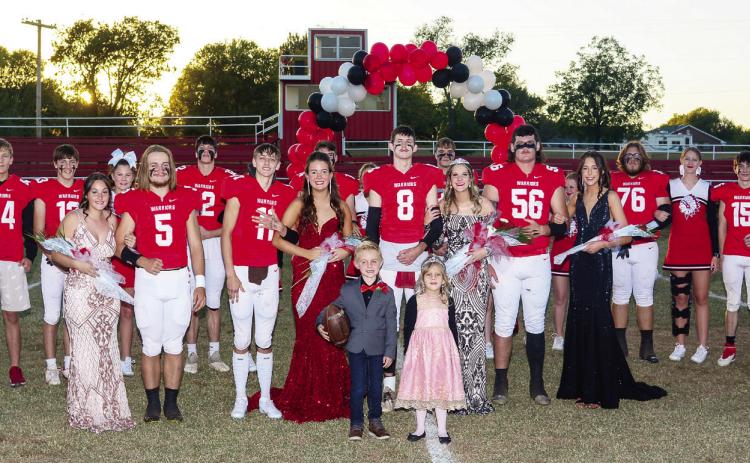 The Maysville homecoming court poses for a picture before the football game against Sasakwa last week. Photo by Denny Park